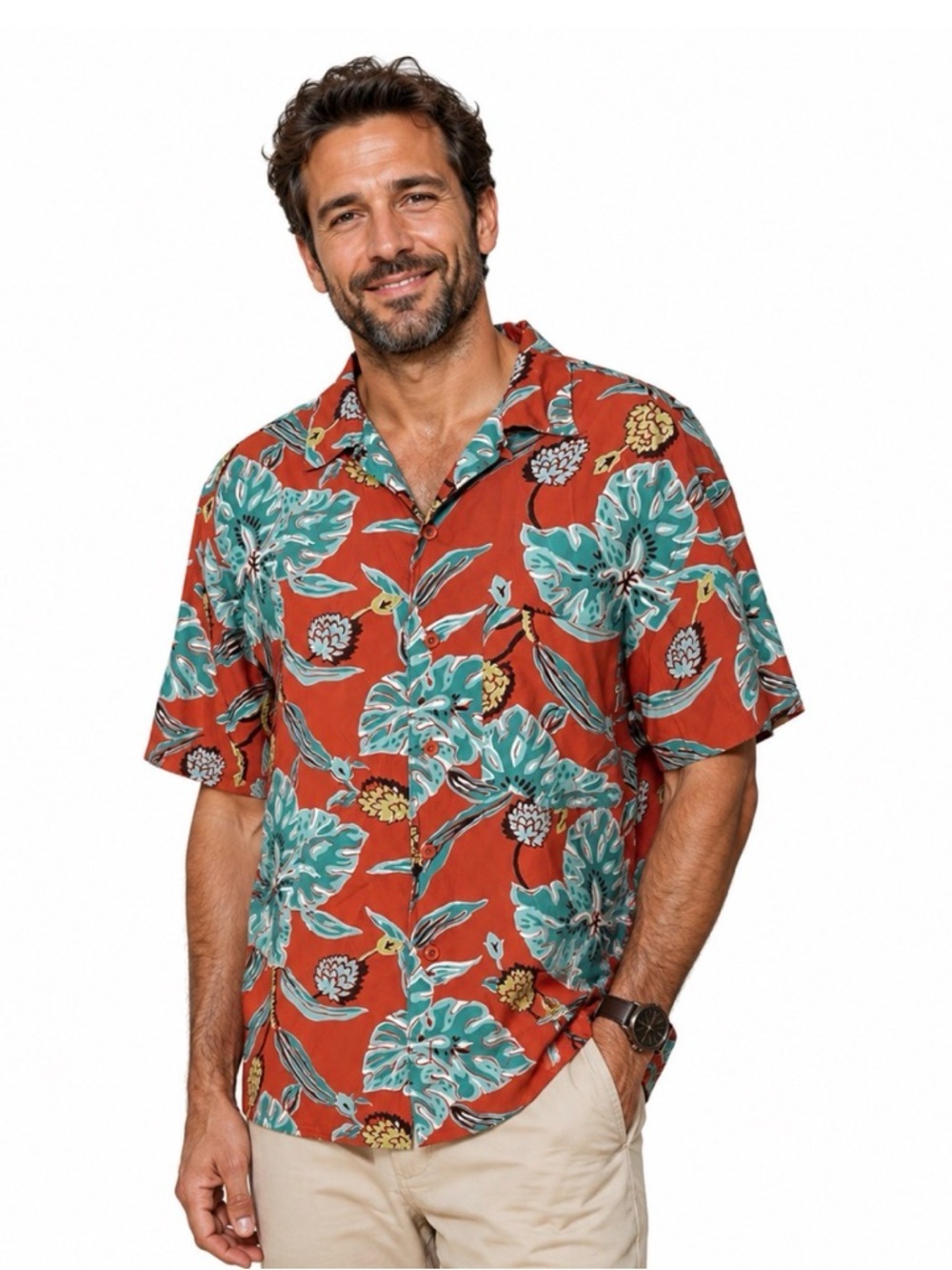 Banana Republic Men's Casual Hawaiian Shirt Size Small